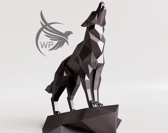 Steel Wolf in metal.Pattern Wolf metal sculptures. PDF DXF