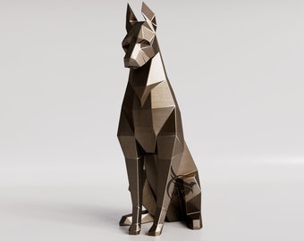 Steel Doberman in metal.Pattern DOBERMAN metal sculptures. PDF DXF