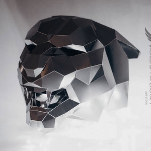 Tiger, Tiger low Poly, PDF Template, Low Poly, Paper Wolf, DIY, Gift Wall Decor for Home, Pepakura, Digital, Handmade