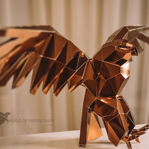 Papercraft Falcon Origami Bird for Needlework Paper for Birds  Falcon Gift Decor  Pepakura Bird Digital Hand made  Pdf Patterns