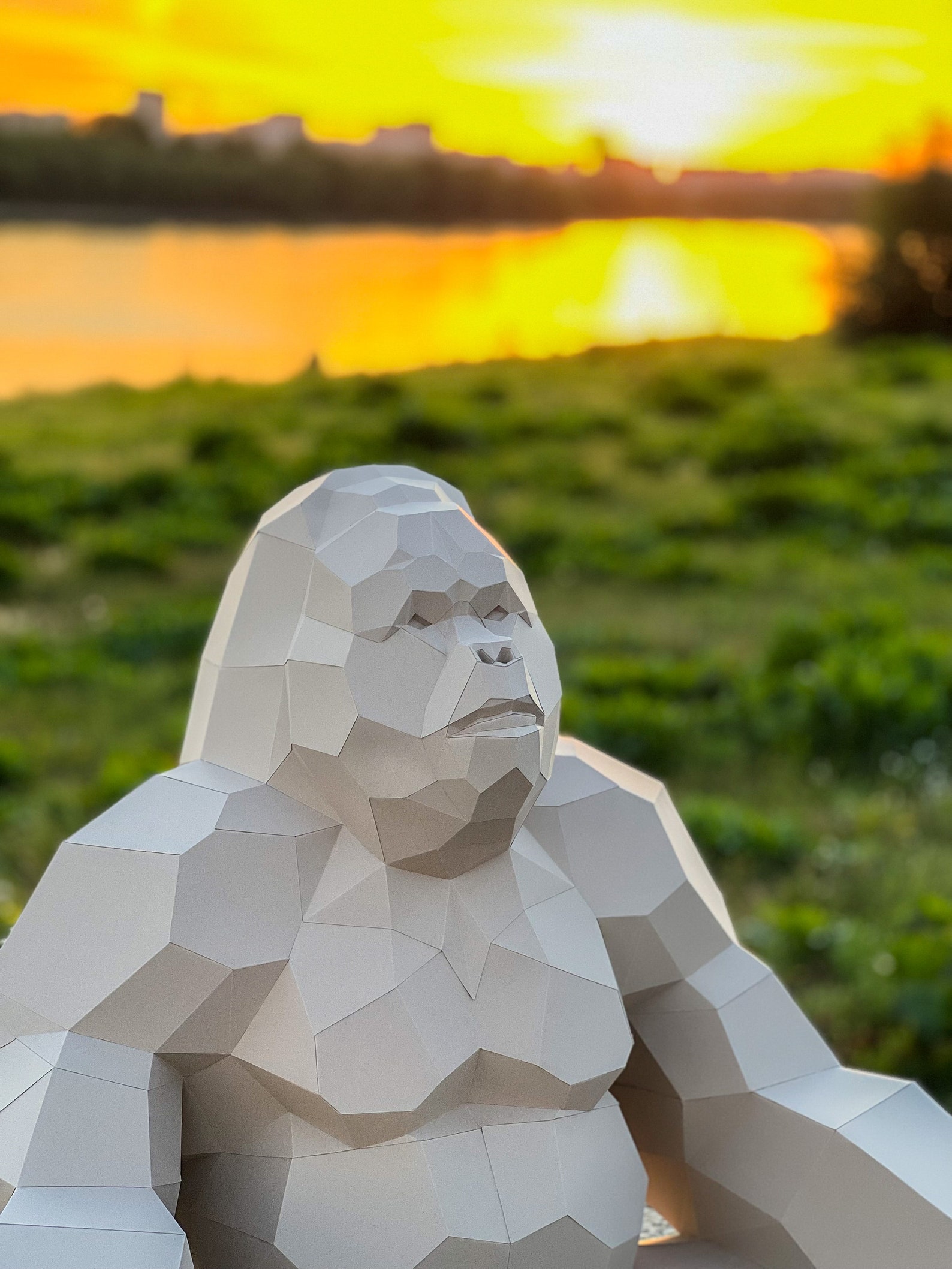 Low Poly Gorilla Papercraft Template: DIY Home Decor (PDF) - Etsy Australia