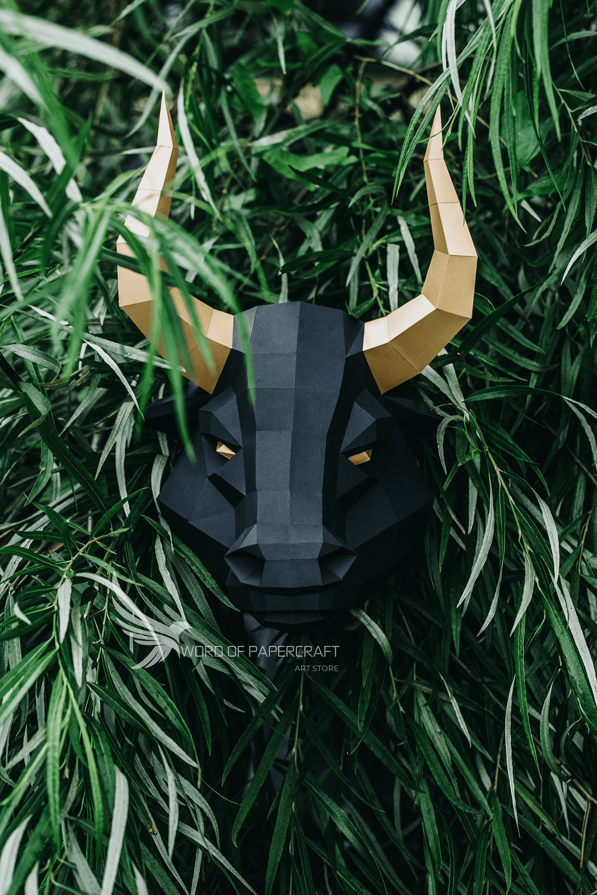 Papercraft Bull PDF Templatediy Pepakura Bull Paper Etsy UK