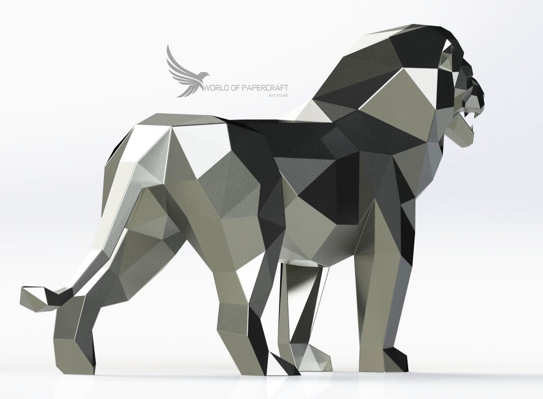 Steel Lion in Metal.pattern Lion Metal Sculptures. PDF DXF Steel Lion in Metal.pattern Lion Metal Sculptures. PDF DXF