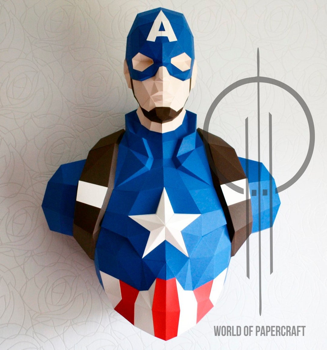Papercraft Hero PDF Template Low Poly Man Paper Sculpture DIY supply-inventory-free-printable-inventory-sheets-free-printable-templates