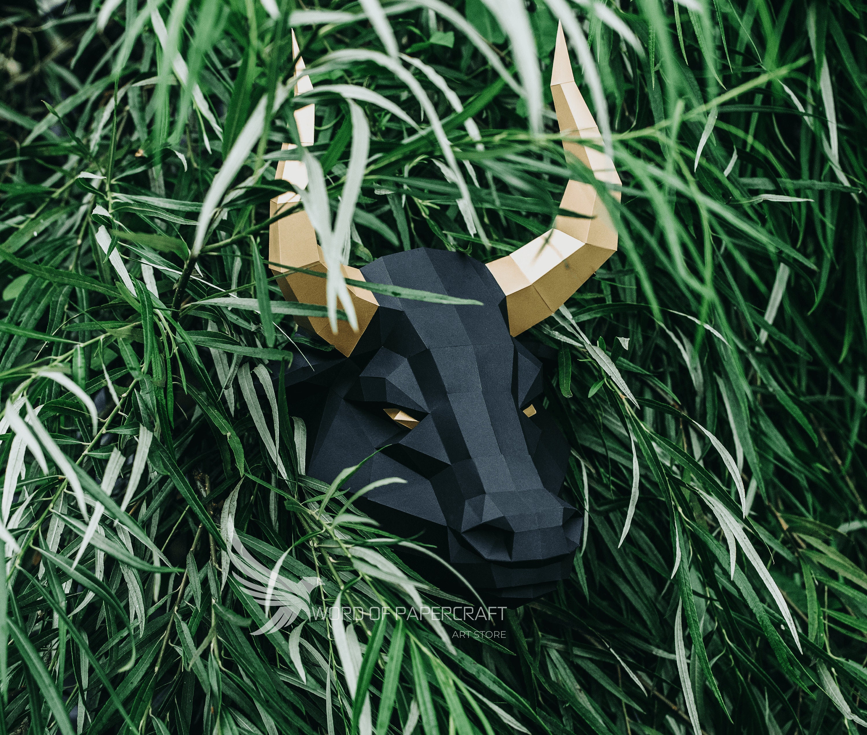 Papercraft Bull Sculpture: DIY Pepakura PDF Template - Etsy