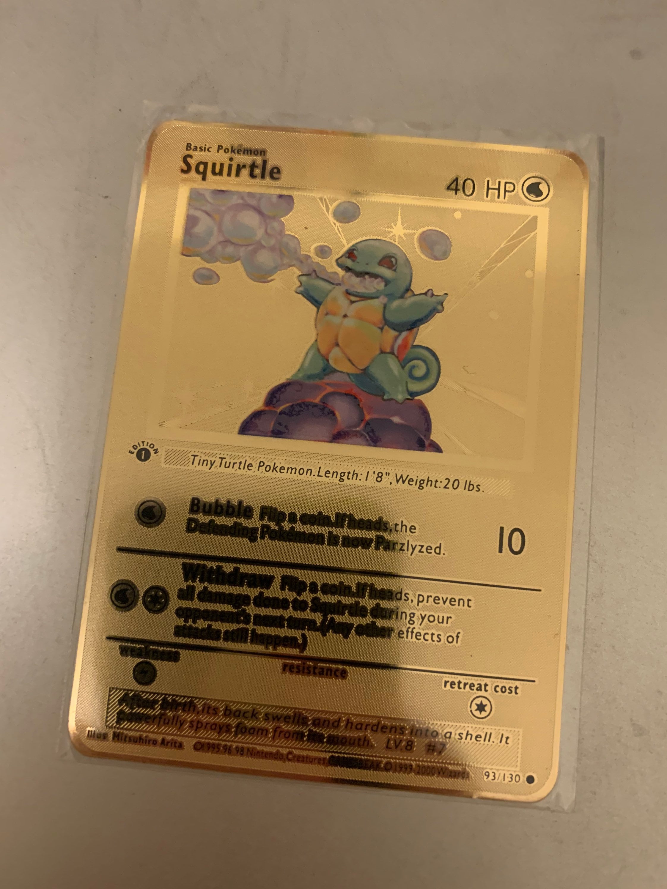 squirtle pokemon card first edition Squirtle Classic Game CLB 001/034 PSA 9 – TBC Games main image 0