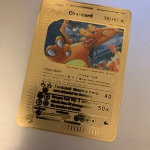 Carte en métal personnalisée Pokémon - Charizard Skyridge 146/144