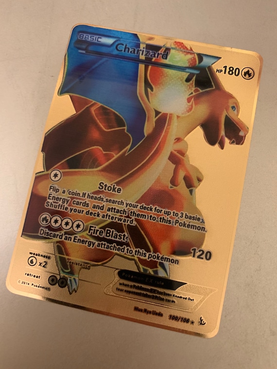 Pokemon 14 Xy Flashfire Charizard Ex 100 106 Custom Metal Etsy Finland