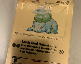 first edition bulbasaur pokemon card Bulbasaur  Base Set First Edition #44(Shadowless)