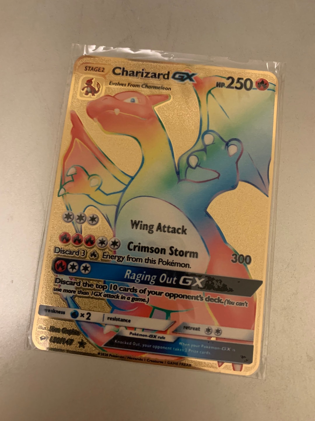 Pokmon - 2017 Sun & Moon Burning Shadows Charizard GX 150/147 Custom Metal  Card - Etsy