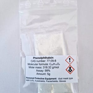 Fenolftaleïne 99,99% CAS 77-09-8 van 5 g tot 500 g
