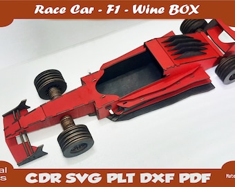 Laser cut vector plans for Wine box, Digital files for F1 race car.