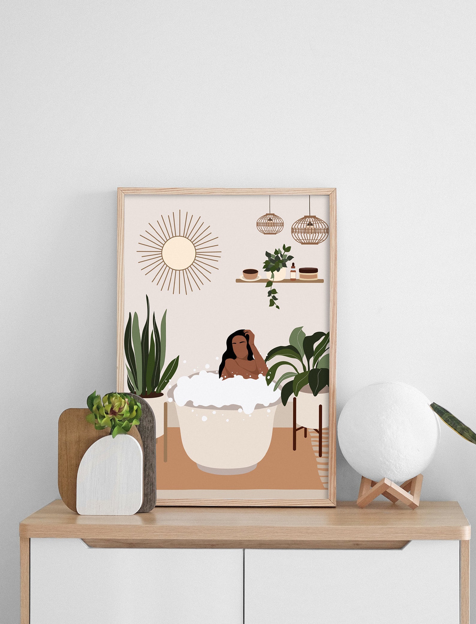 Black Woman in Tub Wall Art Bathroom Wall Print Africa Etsy