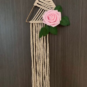 Floral Macrame Triangle Wall Hanging