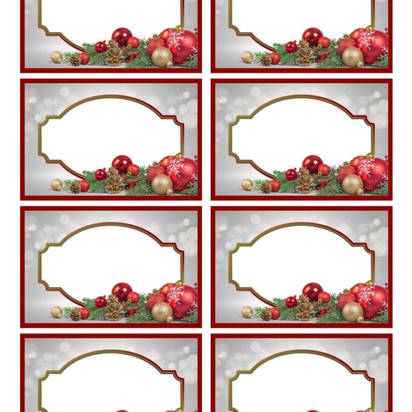 Christmas labels - Holiday organization blank label