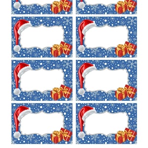 Etiqueta de Natal - Organização de férias em branco para caixas de armazenamento