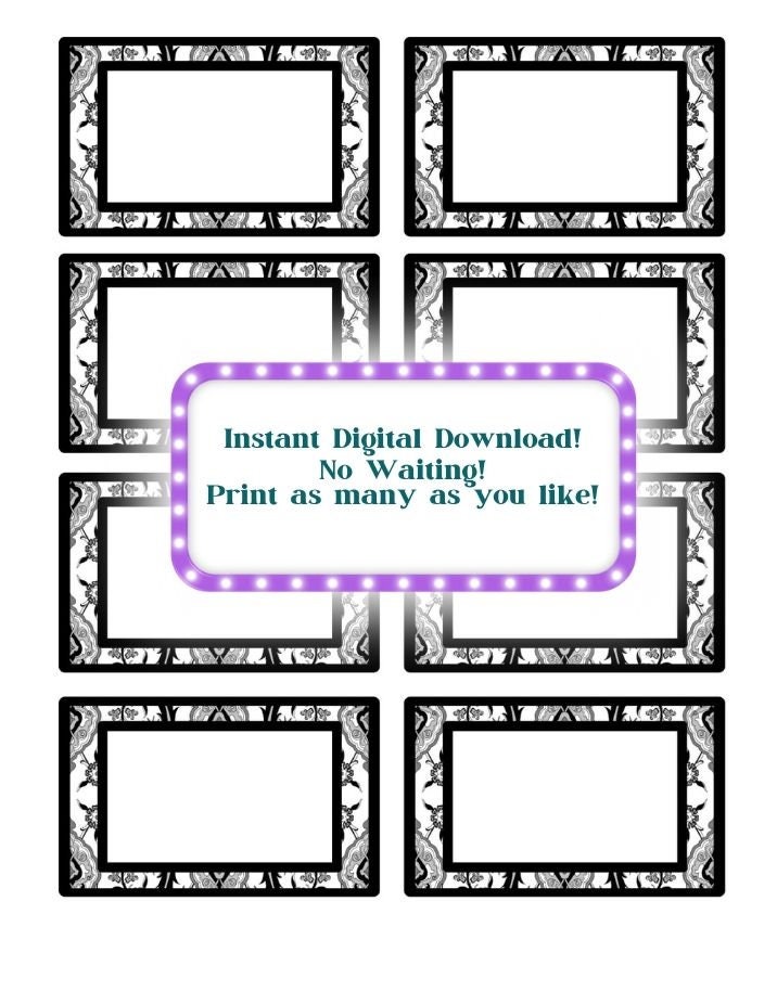 Black and White Container Labels. Printable Blank Organization Labels ...