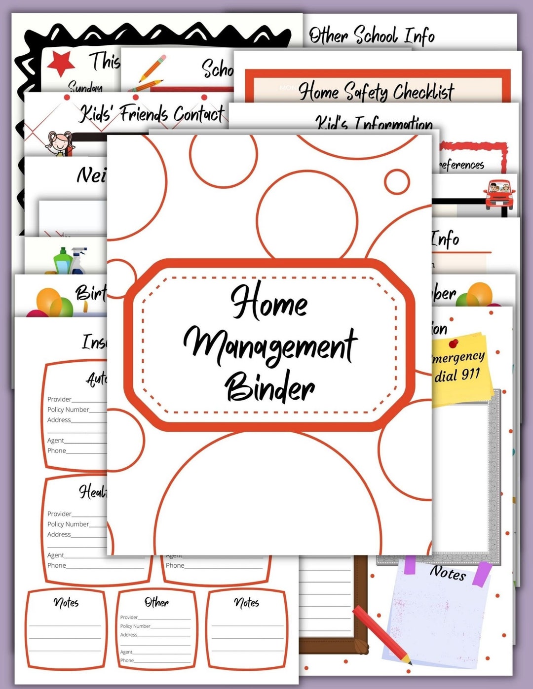Family Home Management Binder - Household Manager Organizing Printable ...