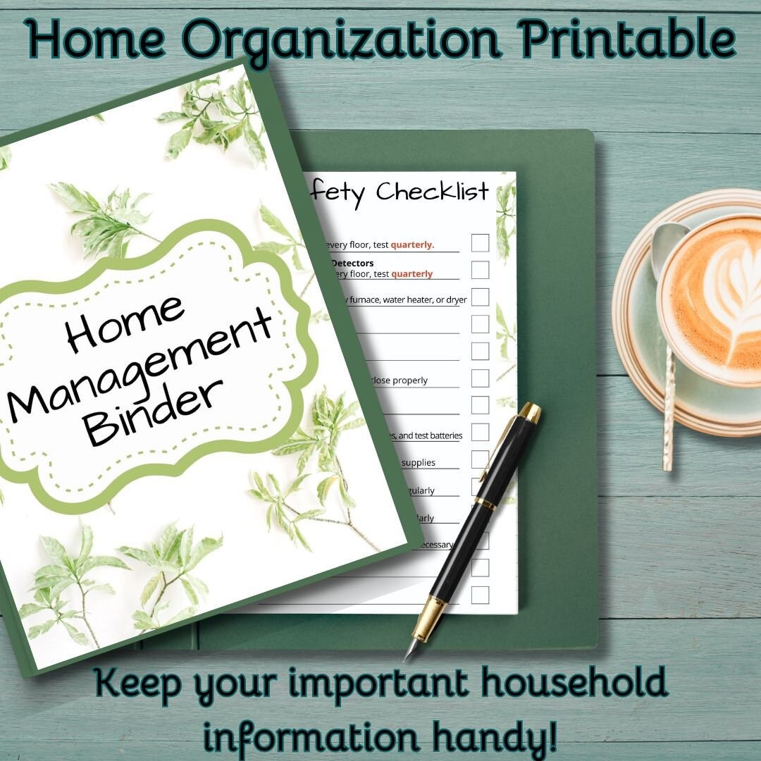 Simple Home Management Binder - Household Manager Organizing Printable ...