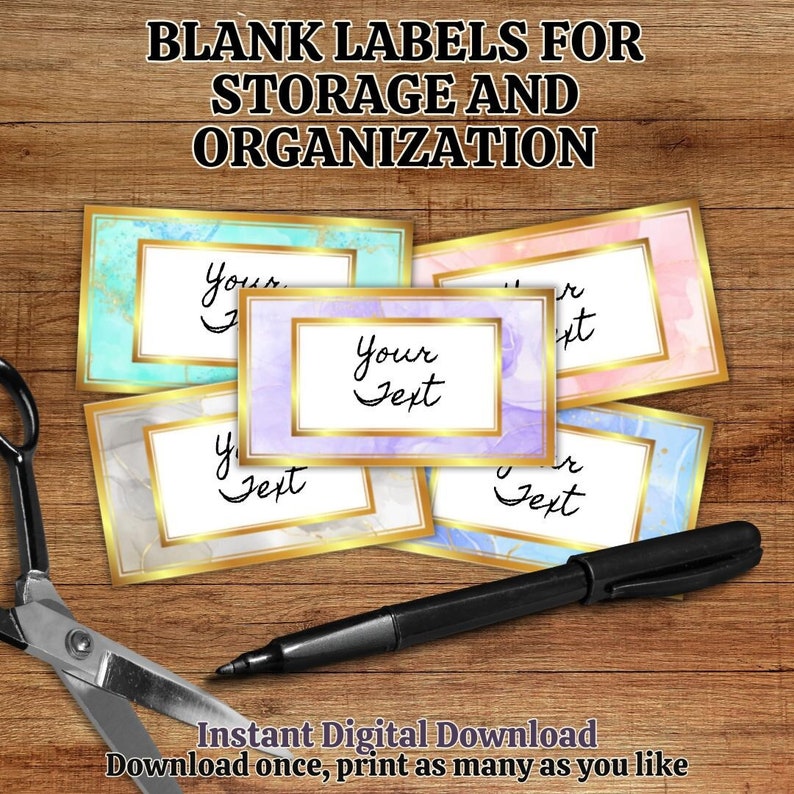 Multicolored Container Labels. Printable Blank Organization Labels for ...