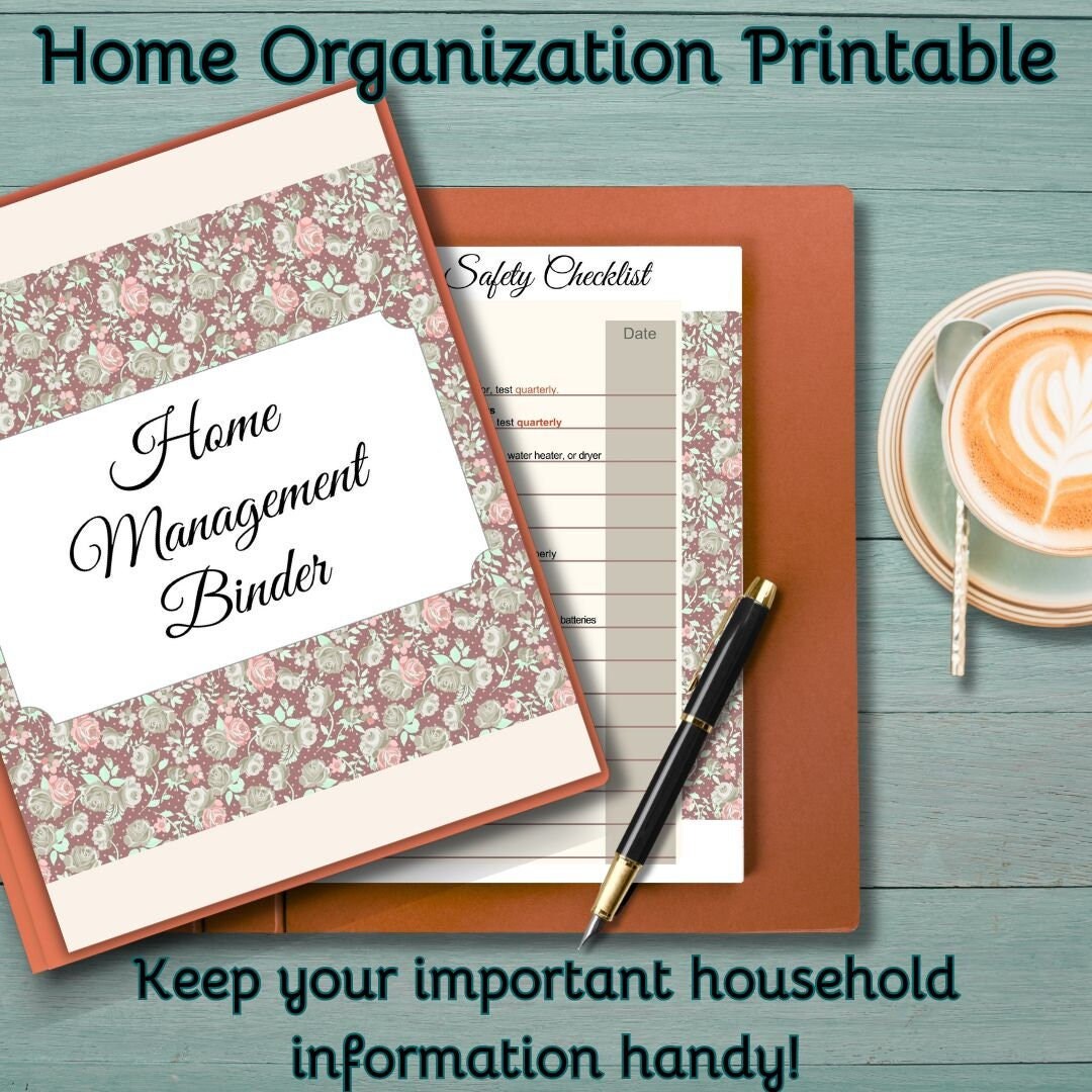 Simple Home Management Binder - Household Manager Organizing Printable ...