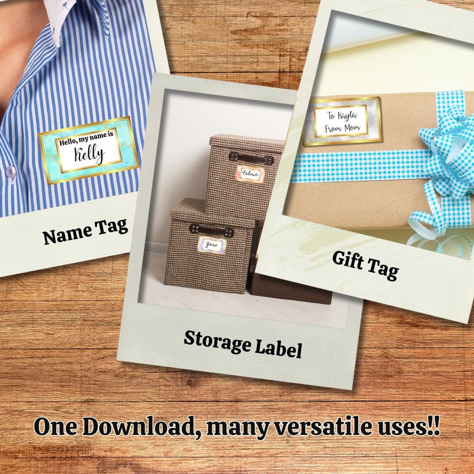 Multicolored Container Labels. Printable Blank Organization Labels for ...