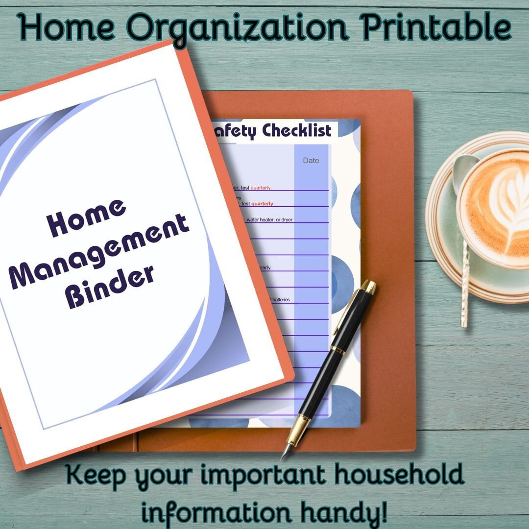 Simple Home Management Binder - Household Manager Organizing Printable ...
