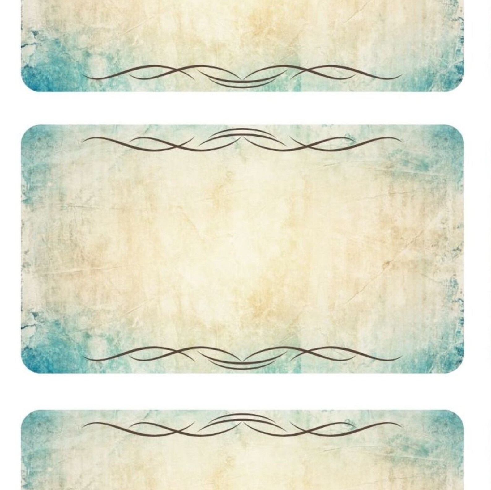 Vintage Blue Labels Blank Digital Download Printable Vintage Etsy UK