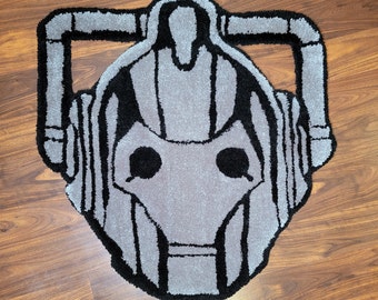 Custom Handmade Rug | Tufted | Robotguy Area Rug | Wall Art | Office Decor | Sci-Fi