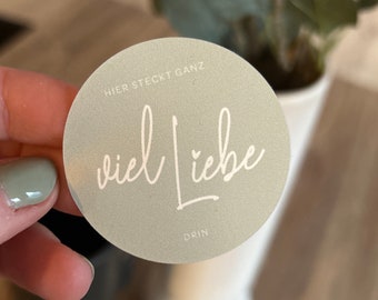 "Made with love" sticker | Sticker | 5 cm | Simple gift sticker | Labels | Send | Ship | Packaging