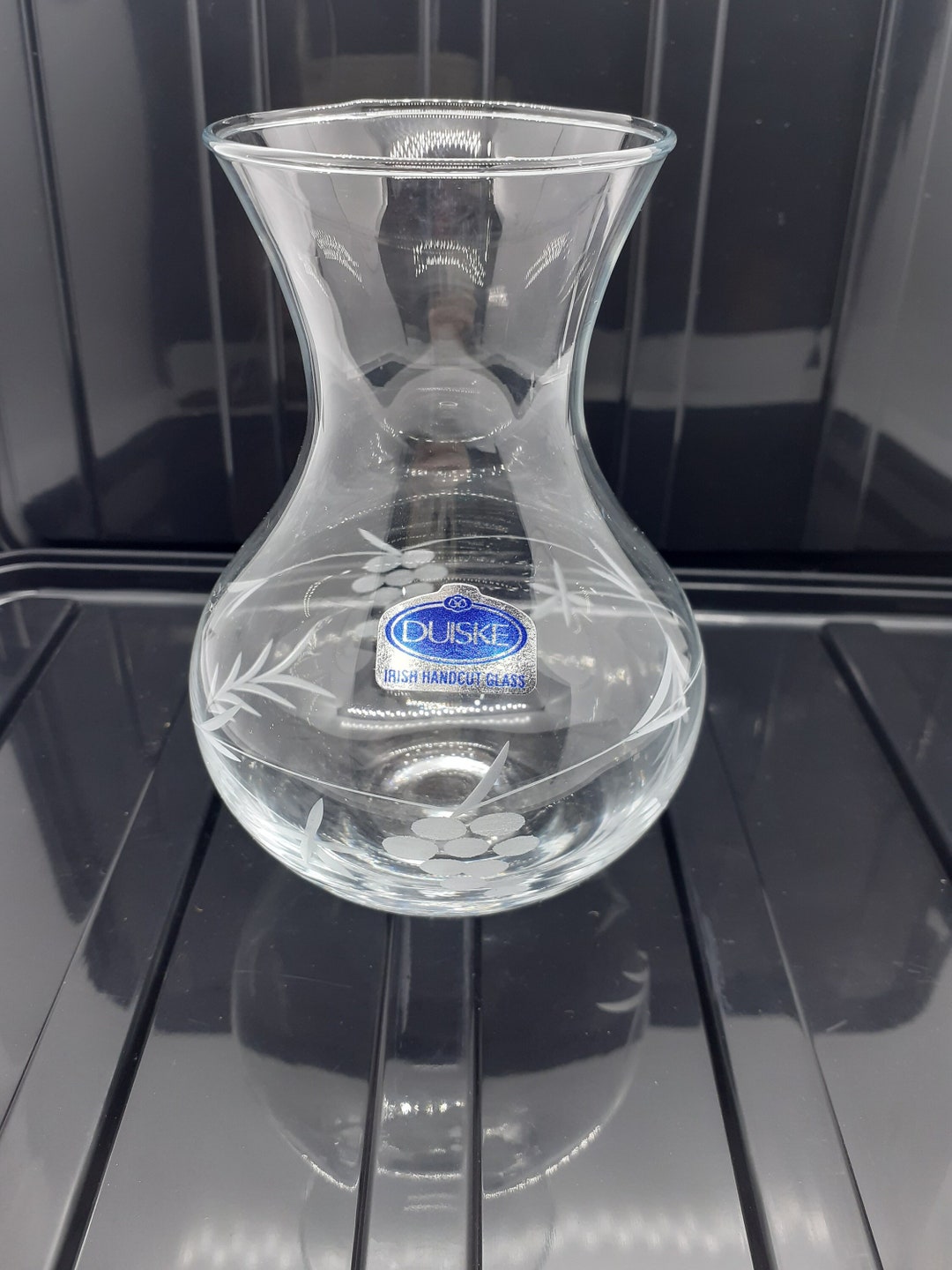 Duiske Irish Handcut Glass Vase Gift Birthday Anniversary Etsy