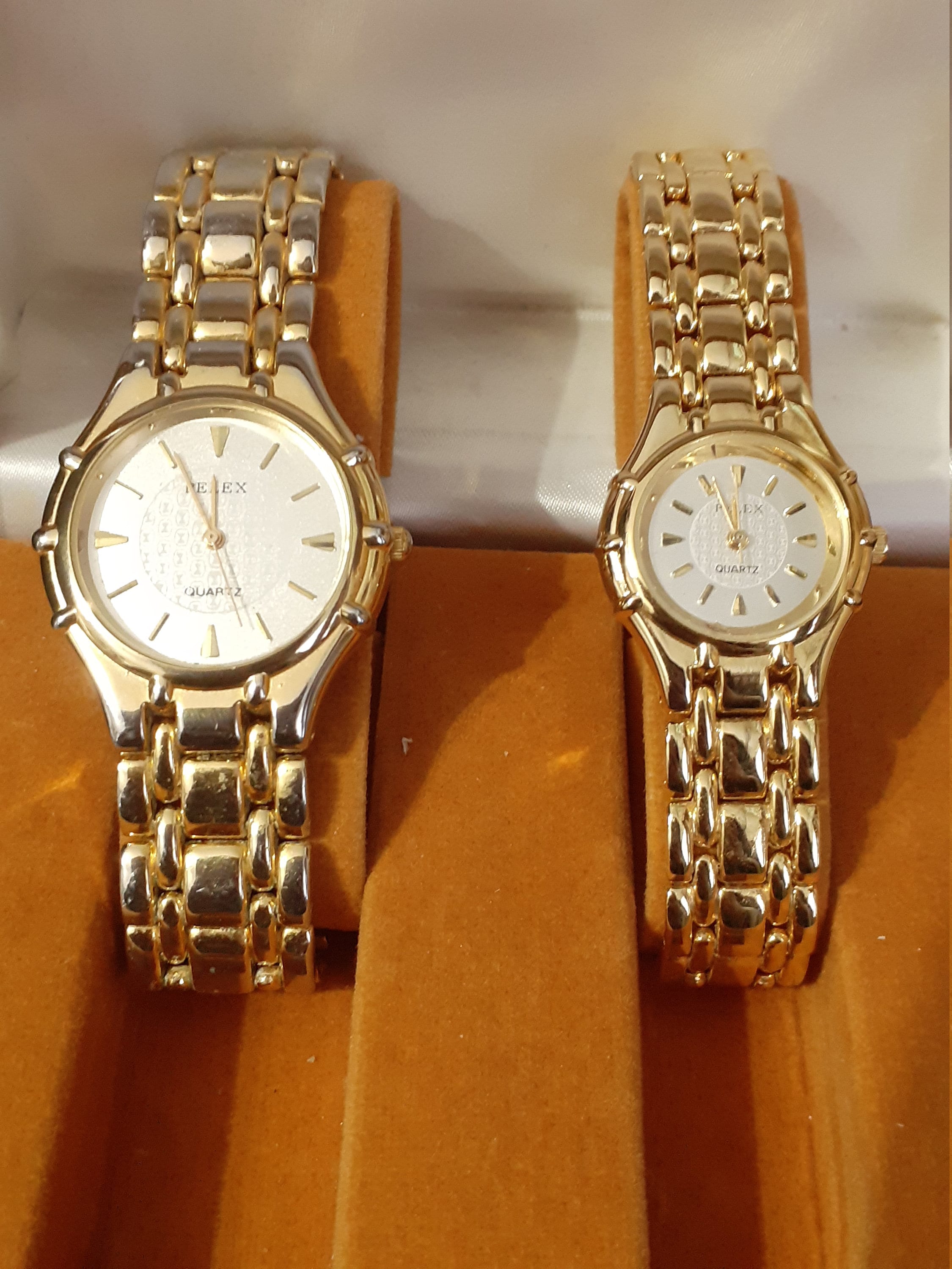 Pelex quartz watch farbstabil 18k gold electroplated