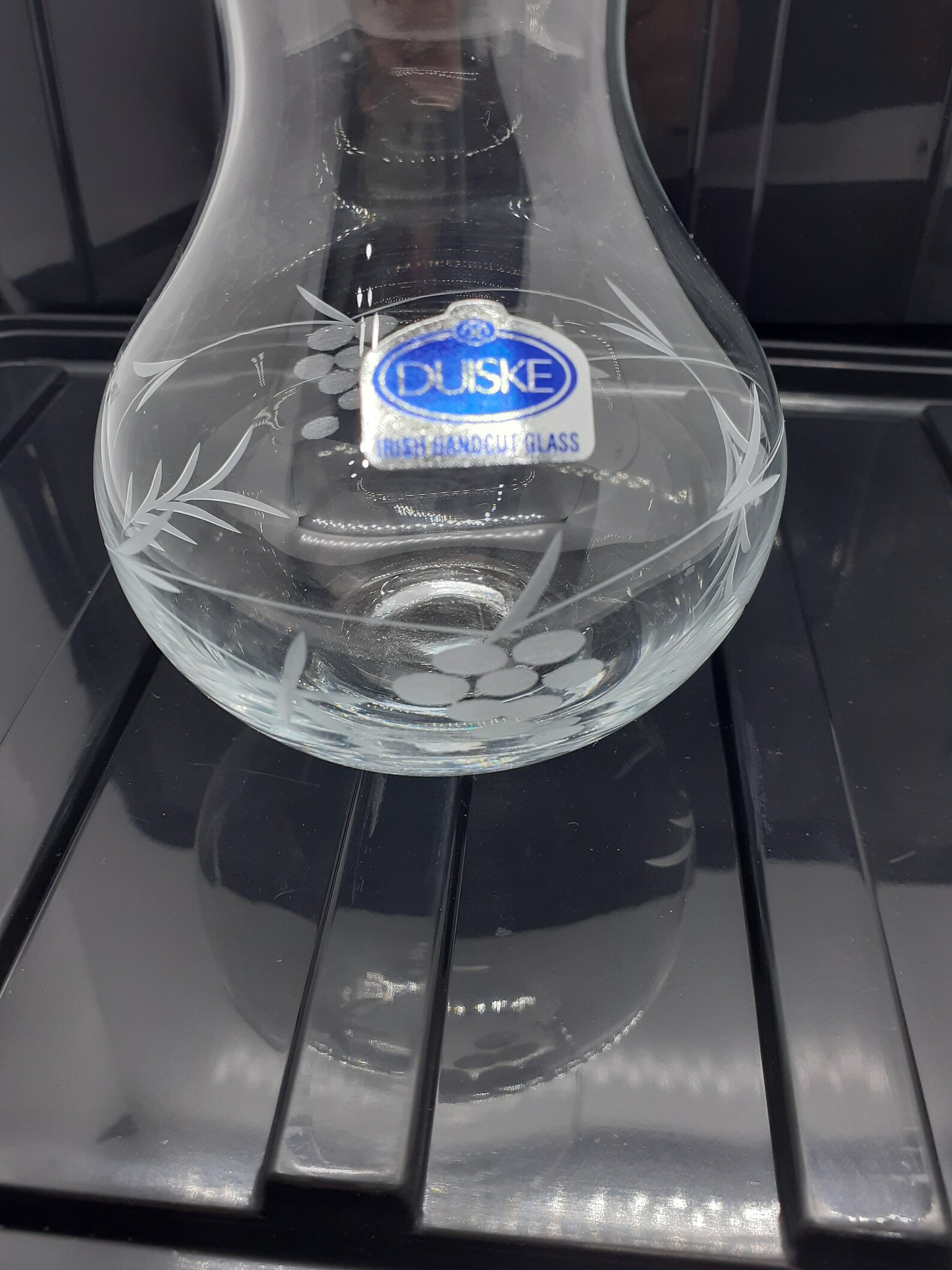 Duiske Irish Handcut Glass Vase Gift Birthday Anniversary Etsy