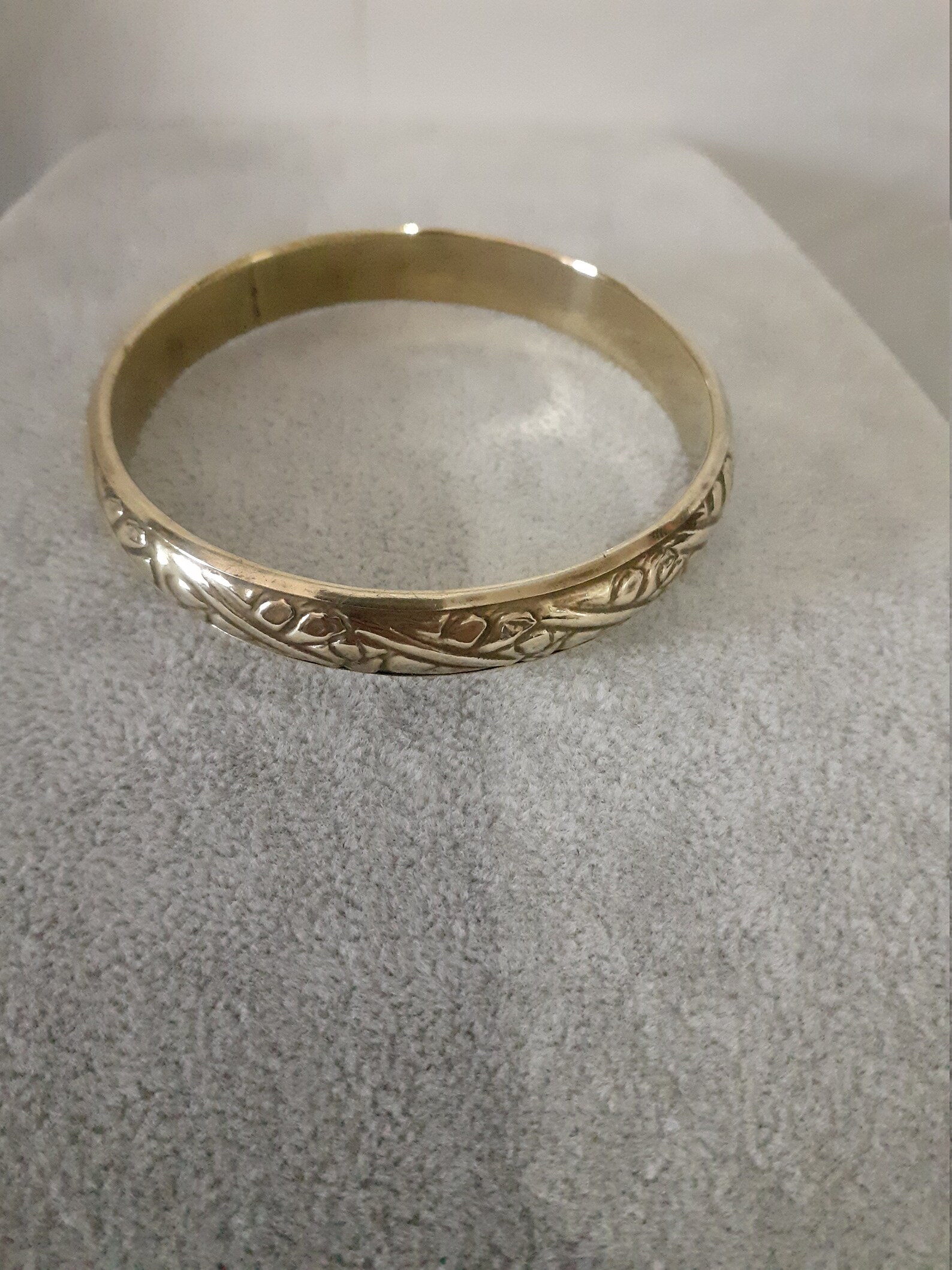 A vintage Polished Brass Bangle Etsy
