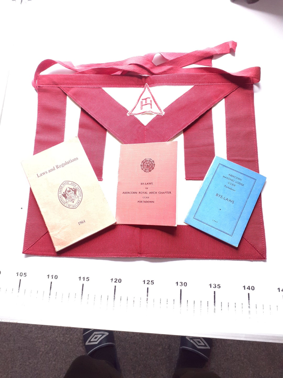 Vintage Masonic Apron Plus by Laws and Regulations of Abercorn Royal