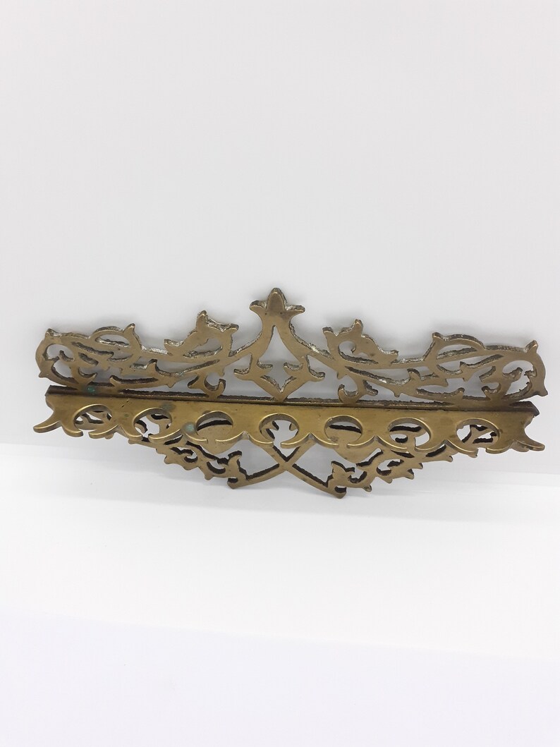 Vintage Solid Brass Pipe Rack. Holds Seven Pipes. the Pipes Are for