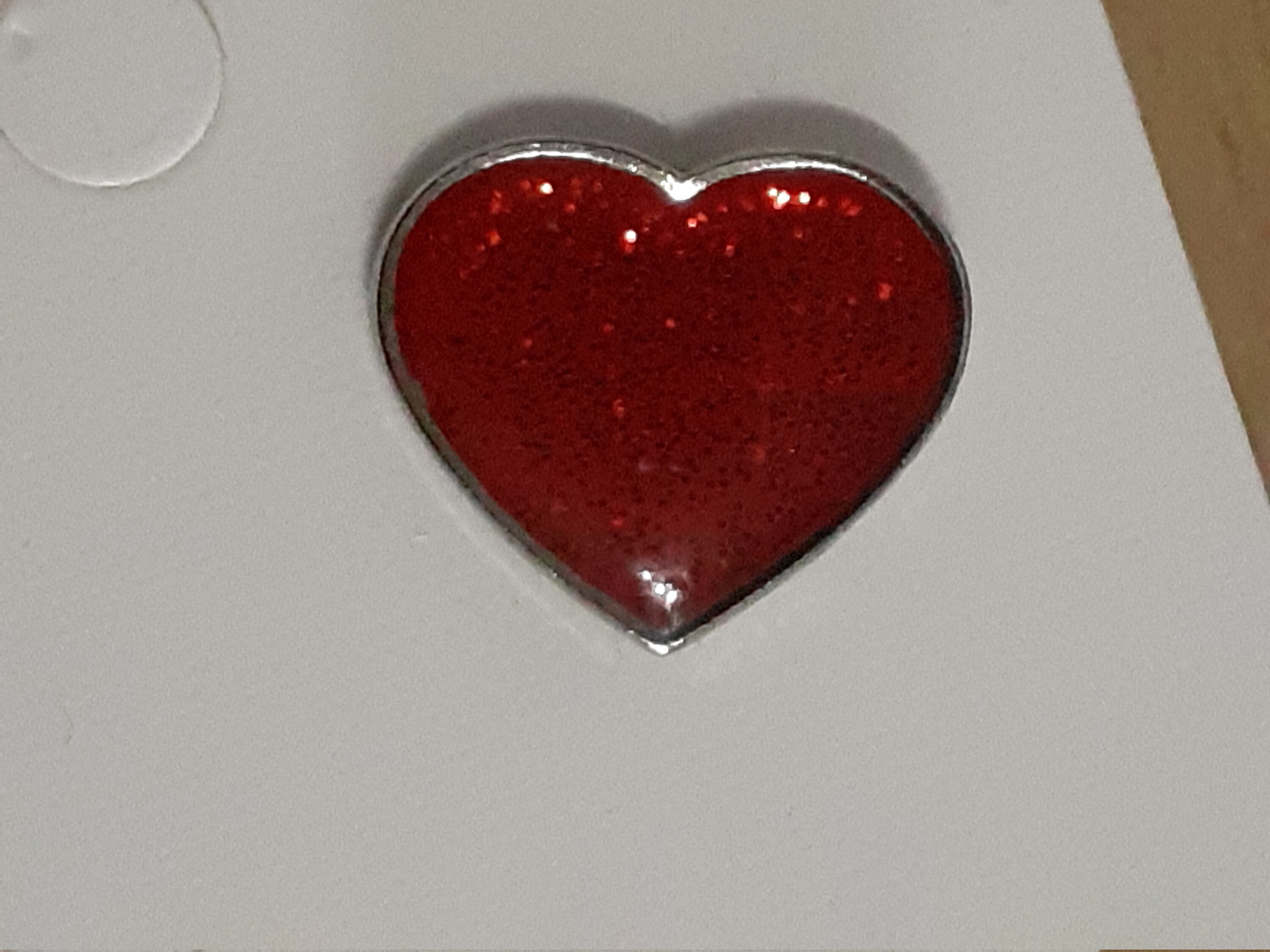 Sparkly Enamel Heart Lapel Pin Badge Etsy