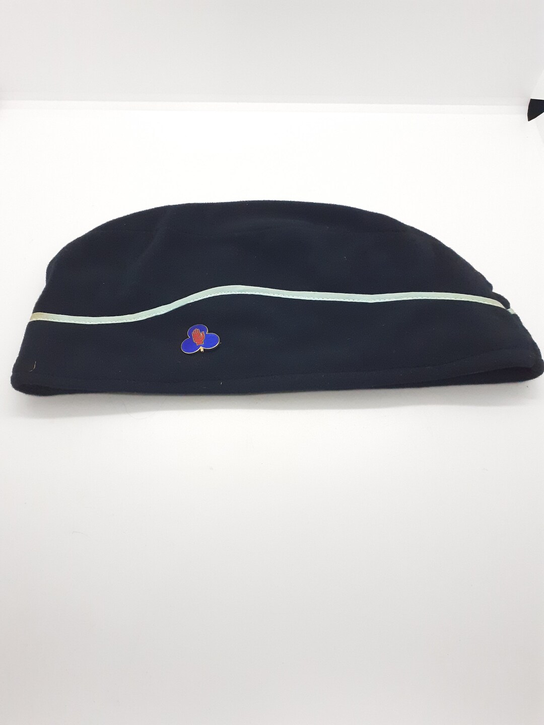 Vintage Girl Guides Hat Blue Red Hand of Ulster Badge Etsy