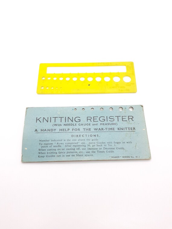 WWII 1940s Knitting Register and Tension Guide for Stitches Etsy