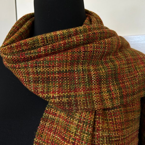 Hand-dyed & Handwoven Scarf made of soft Merino Wool, Cashmere and Nylon.  Lightweight for any season.  Dressy/Casual