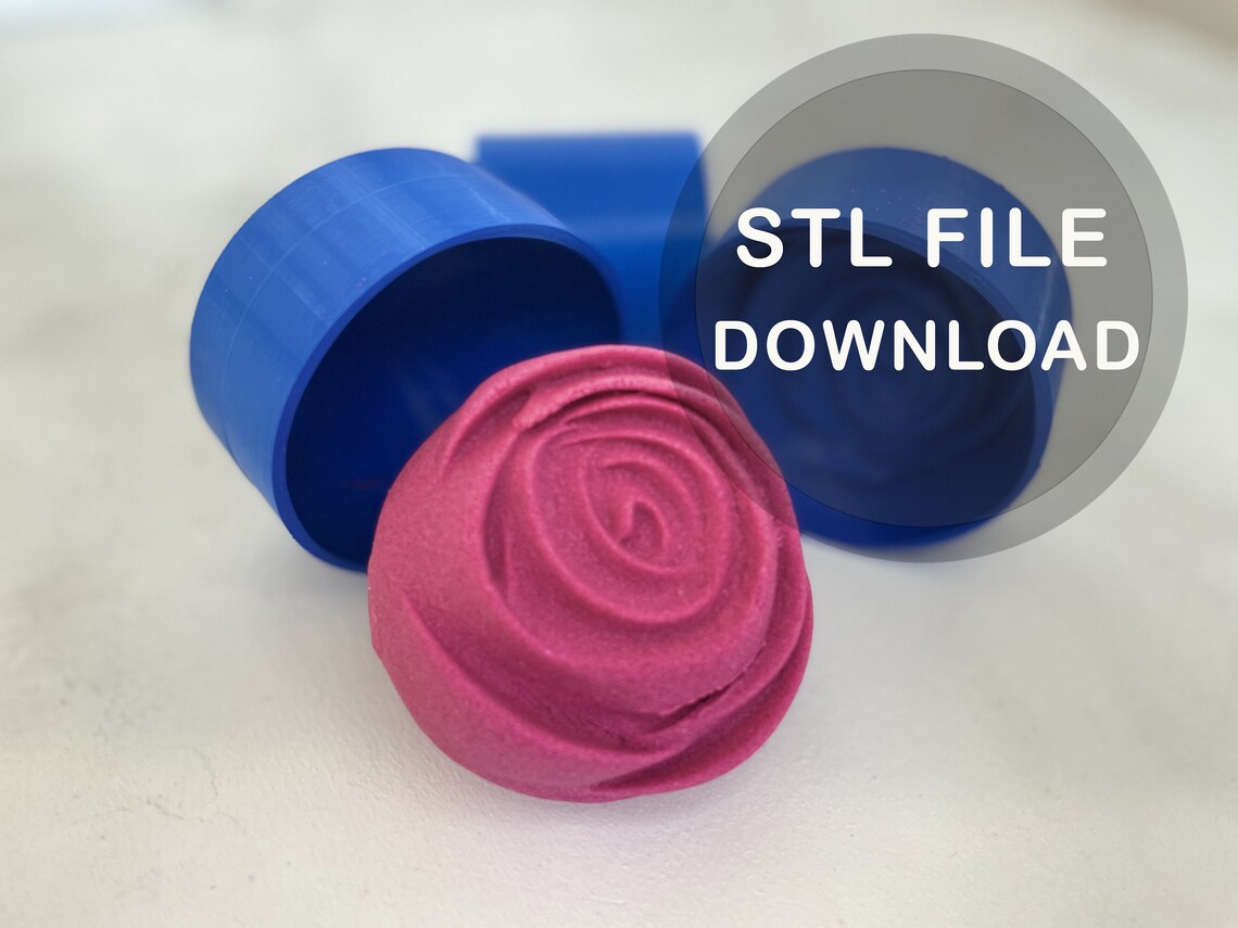 Digital STL File Download Flower Rose Bath Bomb Mold / Boom Etsy