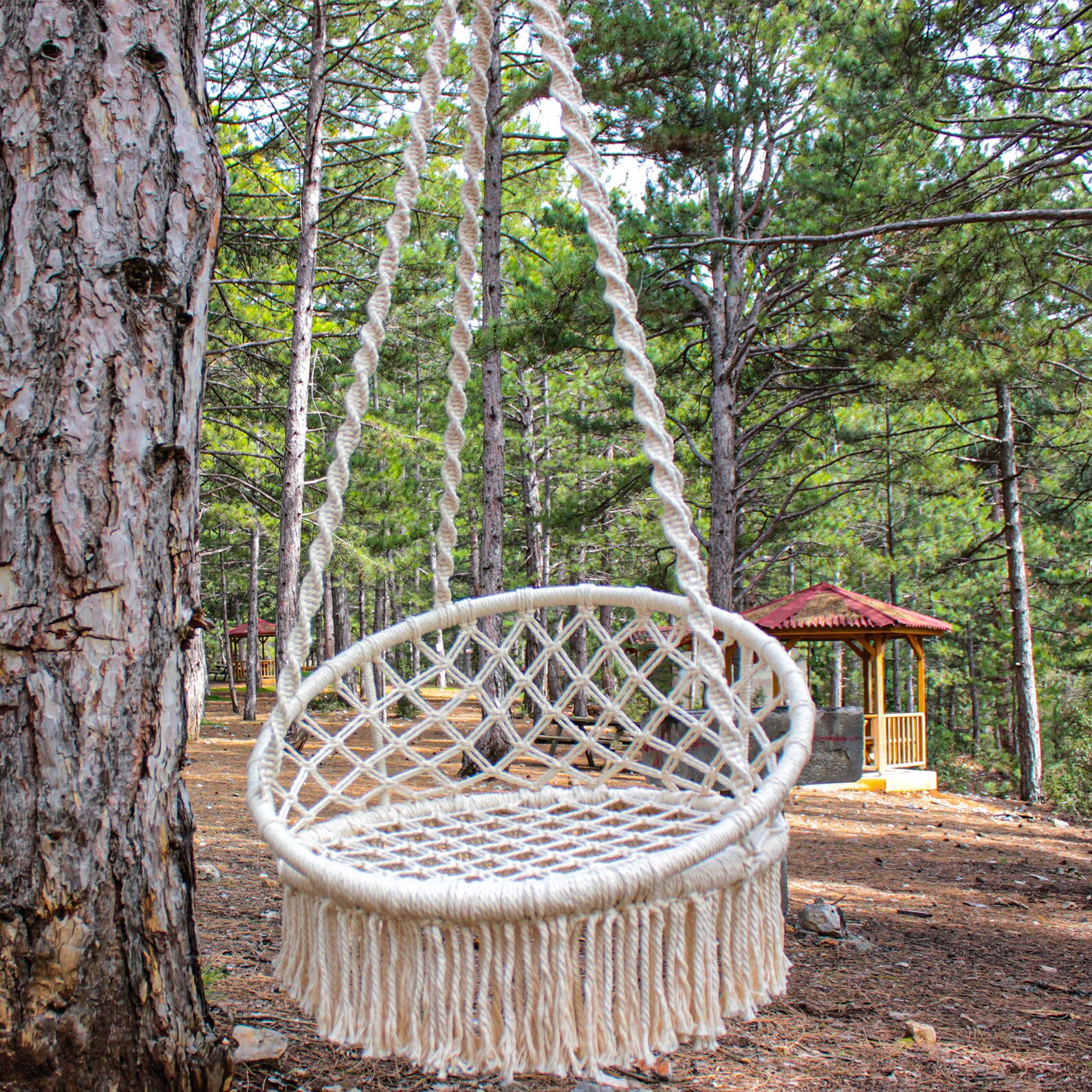 Outdoor Swing Handmade Macrame Hammock Wedding Decor Porch Etsy