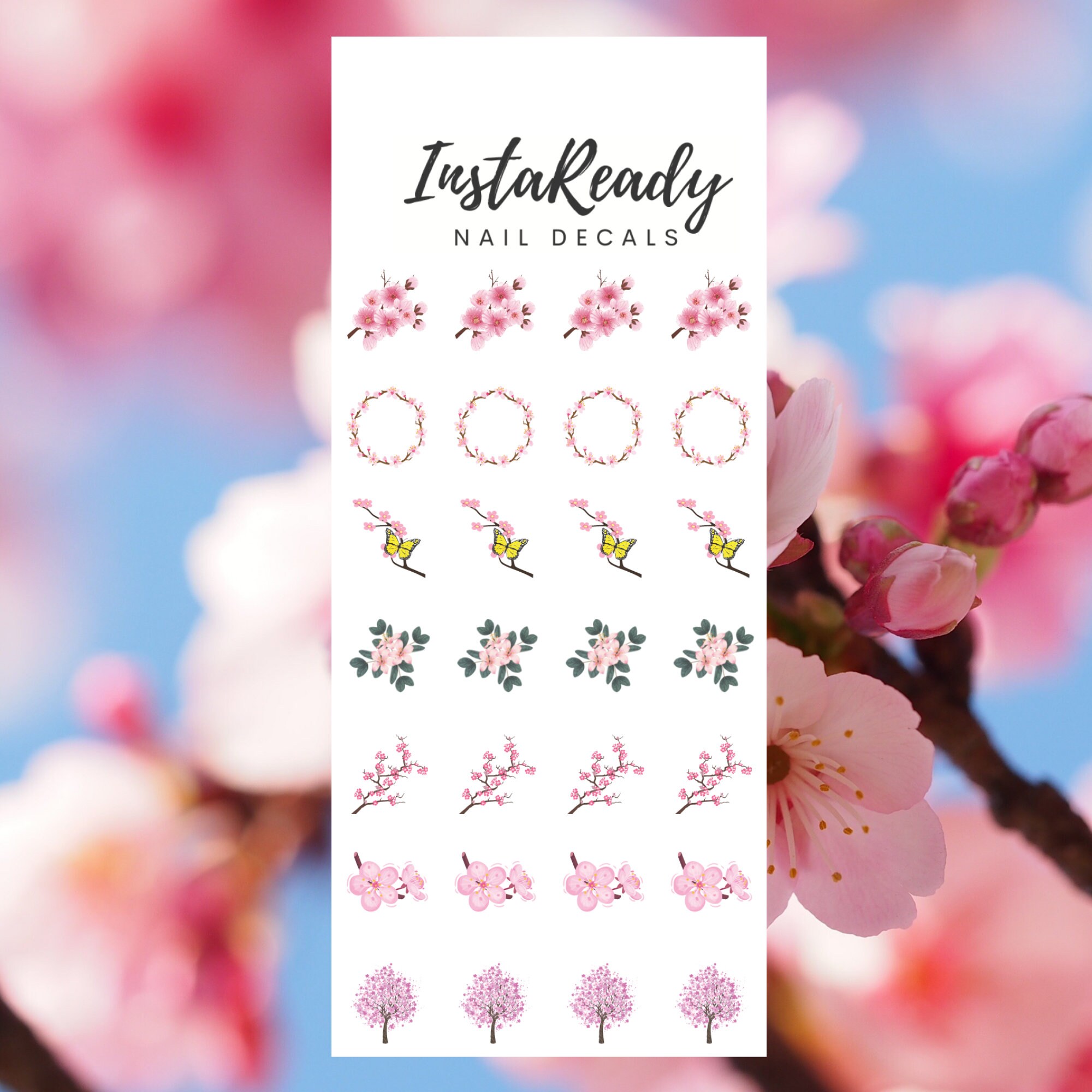 Ceramic Decals - Cherry Branches Design (Black, 19 X 13 Inch), Underglaze Transfer - View #2