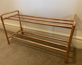 Copper shoe rack