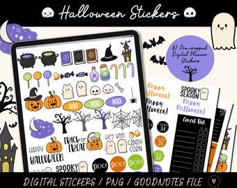 Halloween Goodnotes Aufkleber / digitale Aufkleber / Halloween Aufkleber / iPad Planer / Goodnotes Planner