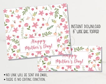 Decorazioni per sacchetti regalo per la Festa della Mamma / Decorazioni stampabili per sacchetti regalo / Download immediato