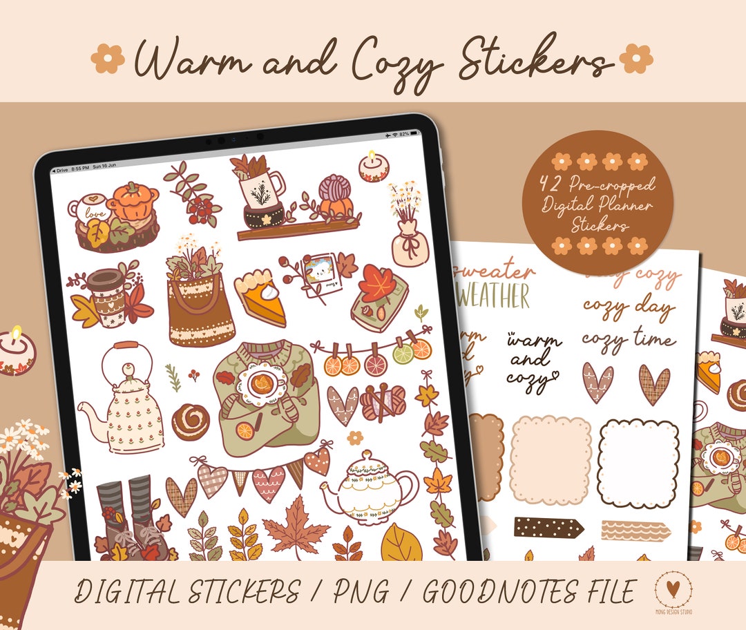 Warm and Cozy Goodnotes Stickers/digital Stickers/ Digital Planner ...