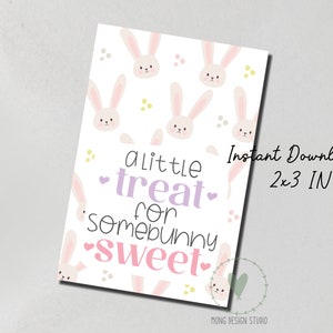 a little treat for somebunny sweet tags/ easter Tags/ easter Gift Tags/ printable cookie tag/ instant download