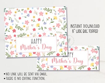 Decorazioni per sacchetti regalo per la Festa della Mamma / Decorazioni stampabili per sacchetti regalo / Download immediato