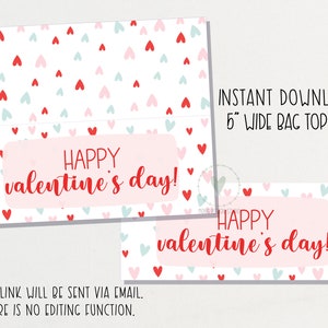 Valentijnstastopper/ afdrukbare traktatiezakjestoppers/ direct downloaden